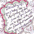 Anniversary Memorial Drawing by Carole Brecht Anniversary Memorial Drawing by Carole Brecht