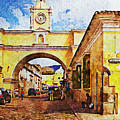 Antigua, Guatemala - Digital paint Mixed Media by Tatiana Travelways Antigua, Guatemala - Digital paint Mixed Media by Tatiana Travelways