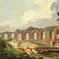 Aqueduct in Ruins Painting by Hubert Robert Aqueduct in Ruins Painting by Hubert Robert