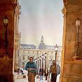 Arcades du Louvre - Paris - France Painting by Francoise Chauray Arcades du Louvre - Paris - France Painting by Francoise Chauray