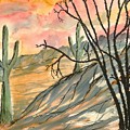 Arizona Evening Southwestern landscape painting poster print by Derek Mccrea Arizona Evening Southwestern landscape painting poster print by Derek Mccrea
