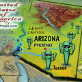 Arizona Fun Map Digital Art by Kevin Middleton Arizona Fun Map Digital Art by Kevin Middleton