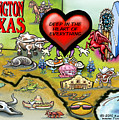 Arlington Texas Cartoon Map Digital Art by Kevin Middleton Arlington Texas Cartoon Map Digital Art by Kevin Middleton