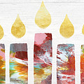 Artists Menorah- Art by Linda Woods Painting by Linda Woods