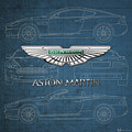 Aston Martin 3 D Badge over Aston Martin D B 9 Blueprint Photograph by Serge Averbukh Aston Martin 3 D Badge over Aston Martin D B 9 Blueprint Photograph by Serge Averbukh