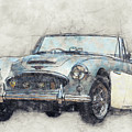 Austin-Healey 3000 1 - British Sports Car - 1959 - Automotive Art - Car Posters Mixed Media by Studio Grafiikka Austin-Healey 3000 1 - British Sports Car - 1959 - Automotive Art - Car Posters Mixed Media by Studio Grafiikka