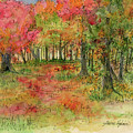 Autumn Forest Watercolor Illustration Drawing by Laurie Rohner Autumn Forest Watercolor Illustration Drawing by Laurie Rohner