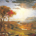 Autumn On The Hudson River  Painting by MotionAge Designs