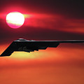 B-2 Stealth Bomber in the Sunset Mixed Media by Erik Simonsen B-2 Stealth Bomber in the Sunset Mixed Media by Erik Simonsen