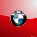 B M W Badge On Red Photograph by Serge Averbukh B M W Badge On Red Photograph by Serge Averbukh