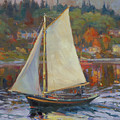 Bainbridge Island Sail Painting by Steve Henderson Bainbridge Island Sail Painting by Steve Henderson