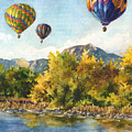 Balloons at Twin Lakes Painting by Anne Gifford Balloons at Twin Lakes Painting by Anne Gifford