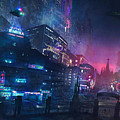 Barcelona Smoke and Neons Sant Pau i La Sagrada Familia Painting by Guillem H Pongiluppi Barcelona Smoke and Neons Sant Pau i La Sagrada Familia Painting by Guillem H Pongiluppi