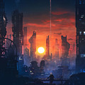 Barcelona Smoke and Neons The End Painting by Guillem H Pongiluppi Barcelona Smoke and Neons The End Painting by Guillem H Pongiluppi