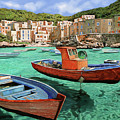 Barche Rosse E Blu Painting by Guido Borelli Barche Rosse E Blu Painting by Guido Borelli