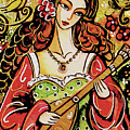 Bard Lady I Painting by Eva Campbell Bard Lady I Painting by Eva Campbell