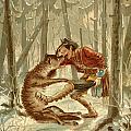 Baron Munchausens Encounter With A Wolf by Vintage Design Pics Baron Munchausens Encounter With A Wolf by Vintage Design Pics