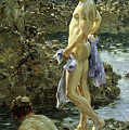 Bathing Group of 1914 Painting by Henry Scott Tuke Bathing Group of 1914 Painting by Henry Scott Tuke