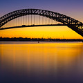 Bayonne Bridge Sundown Photograph by Susan Candelario Bayonne Bridge Sundown Photograph by Susan Candelario