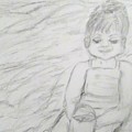 Beach Baby Drawing by Suzanne Berthier Beach Baby Drawing by Suzanne Berthier