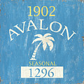 Beach Badge Avalon Painting by Debbie DeWitt Beach Badge Avalon Painting by Debbie DeWitt