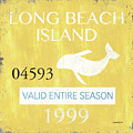 Beach Badge Long Beach Island 2 Painting by Debbie DeWitt Beach Badge Long Beach Island 2 Painting by Debbie DeWitt