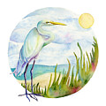 Beach Heron Painting by Amy Kirkpatrick Beach Heron Painting by Amy Kirkpatrick