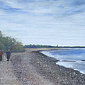 Beachcombers Painting by Ruth Kamenev Beachcombers Painting by Ruth Kamenev