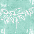 Beachglass and White Flowers 3- Art by Linda Woods Mixed Media by Linda Woods Beachglass and White Flowers 3- Art by Linda Woods Mixed Media by Linda Woods