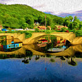 Beautiful Bridge of Flowers Painting by Mitchell R Grosky Beautiful Bridge of Flowers Painting by Mitchell R Grosky