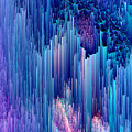 Beglitched Waterfall - Pixel Art Digital Art by Jennifer Walsh Beglitched Waterfall - Pixel Art Digital Art by Jennifer Walsh