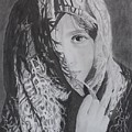 Behind the Veil Drawing by Quwatha Valentine Behind the Veil Drawing by Quwatha Valentine