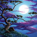 Bent Pine Tree at Moonrise Painting by Laura Iverson Bent Pine Tree at Moonrise Painting by Laura Iverson