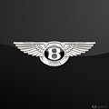 Bentley - 3 D Badge On Black Photograph by Serge Averbukh Bentley - 3 D Badge On Black Photograph by Serge Averbukh