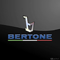 Bertone - 3 D Badge On Black Photograph by Serge Averbukh Bertone - 3 D Badge On Black Photograph by Serge Averbukh