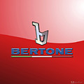 Bertone 3 D Badge on Red Photograph by Serge Averbukh Bertone 3 D Badge on Red Photograph by Serge Averbukh