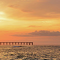 Best Sunrise Colors over Navarre Pier Panoramic Photograph by Jeff at JSJ Photography