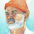 Bill Murray Steve Zissou Life Aquatic Painting by Olga Shvartsur Bill Murray Steve Zissou Life Aquatic Painting by Olga Shvartsur