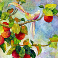 Birds on Apple Tree Painting by Hailey E Herrera Birds on Apple Tree Painting by Hailey E Herrera