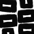 Black and White Abstract- abstract painting Painting by Linda Woods Black and White Abstract- abstract painting Painting by Linda Woods