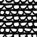 Black and White Pebbles- art by Linda Woods Mixed Media by Linda Woods Black and White Pebbles- art by Linda Woods Mixed Media by Linda Woods