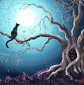 Black Cat in a Haunted Tree Painting by Laura Iverson Black Cat in a Haunted Tree Painting by Laura Iverson