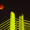 Blood Moon Over the Tillikum Crossing Photograph by Patrick Campbell Blood Moon Over the Tillikum Crossing Photograph by Patrick Campbell