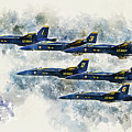 Blue Angels - Painting Digital Art by Airpower Art Blue Angels - Painting Digital Art by Airpower Art