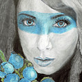 Blue Berry Kisses Drawing by Quwatha Valentine Blue Berry Kisses Drawing by Quwatha Valentine