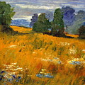 Blue Cornflowers on the Meadow Painting by Julie Lueders Blue Cornflowers on the Meadow Painting by Julie Lueders