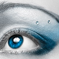 Blue Female Eye Macro with Artistic Make-up by Maxim Images Exquisite Prints Blue Female Eye Macro with Artistic Make-up by Maxim Images Exquisite Prints