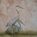 Blue Heron Painting by Sheila Romard Blue Heron Painting by Sheila Romard