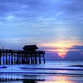 Blue Morning Over Cocoa Beach Pier Photograph by Carol Montoya Blue Morning Over Cocoa Beach Pier Photograph by Carol Montoya