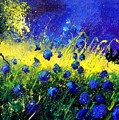 Blue Poppies Painting by Pol Ledent Blue Poppies Painting by Pol Ledent